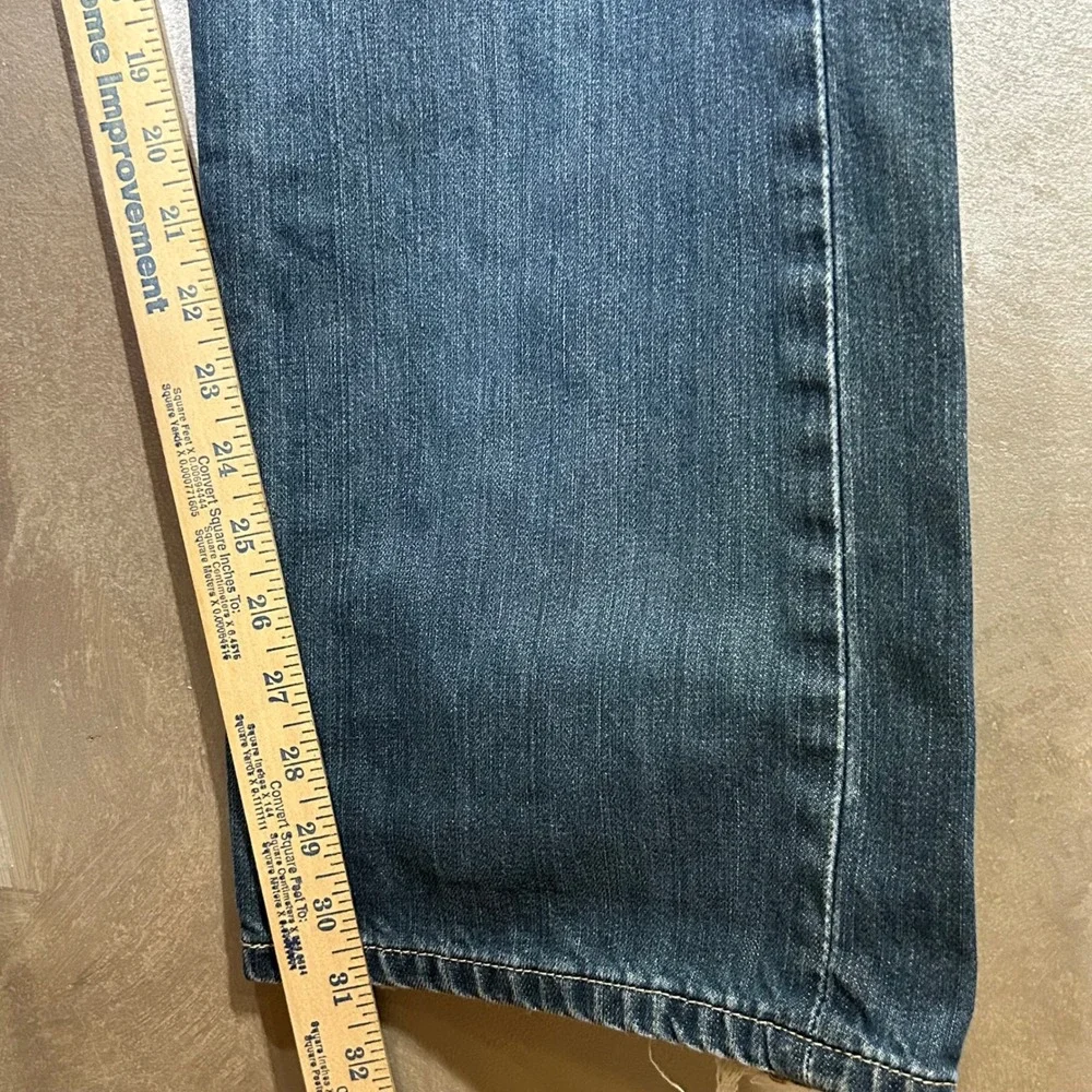 Levis 501 Straight Leg Button Fly Jeans Men's 40x32‎ Denim Blue Distressed Worn